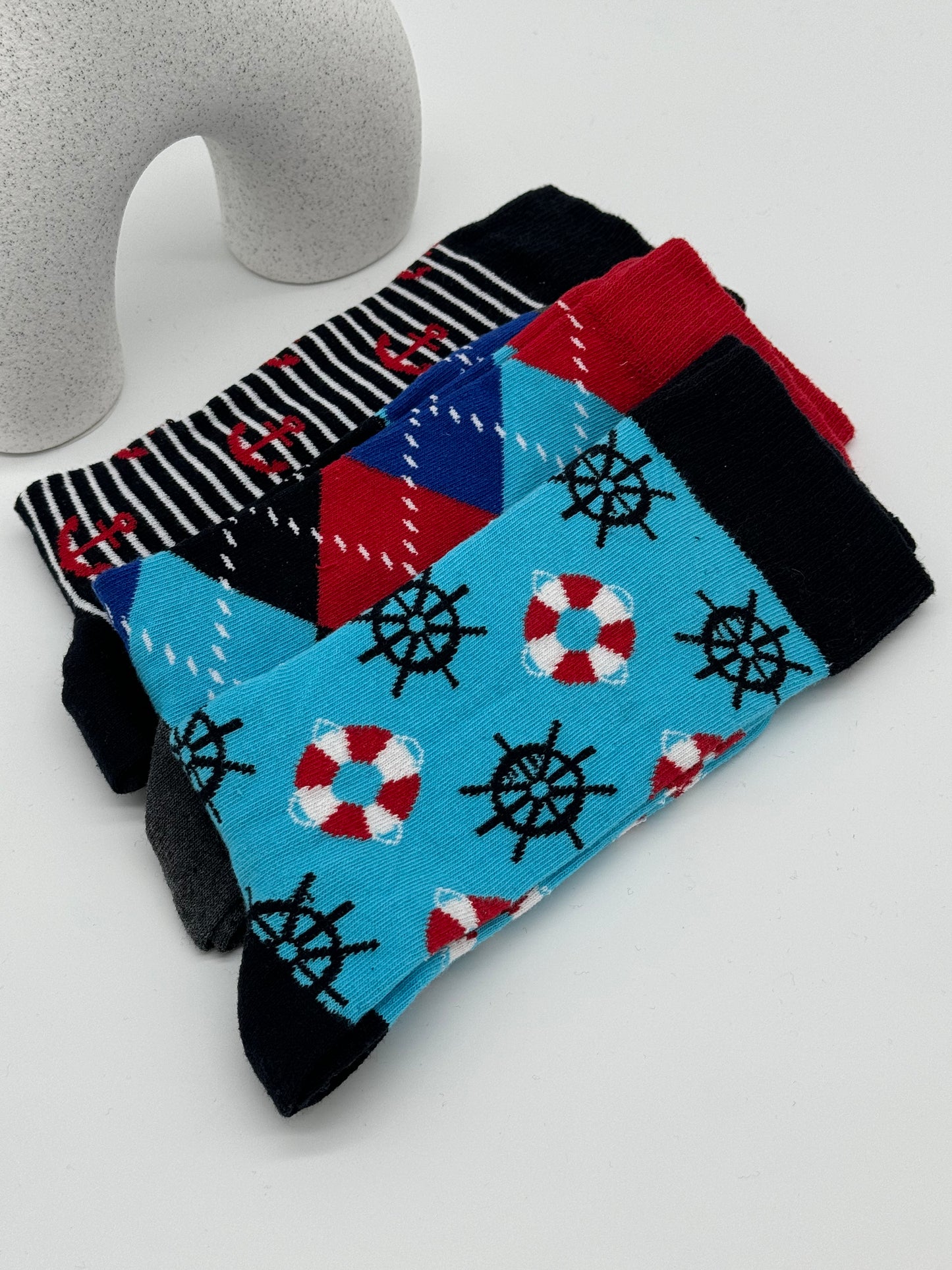 Marine Happy Socks 3 Pairs