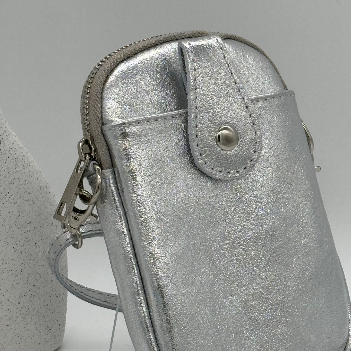 Metallic Leather Phone Bag Purse