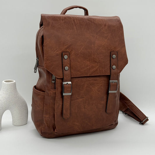 Laptop Backpack Vegan Leather