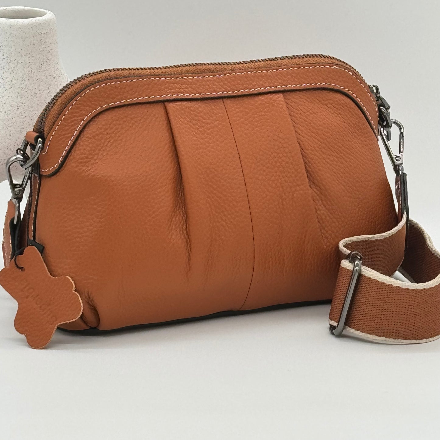 Leather Crossbody Grab Bag