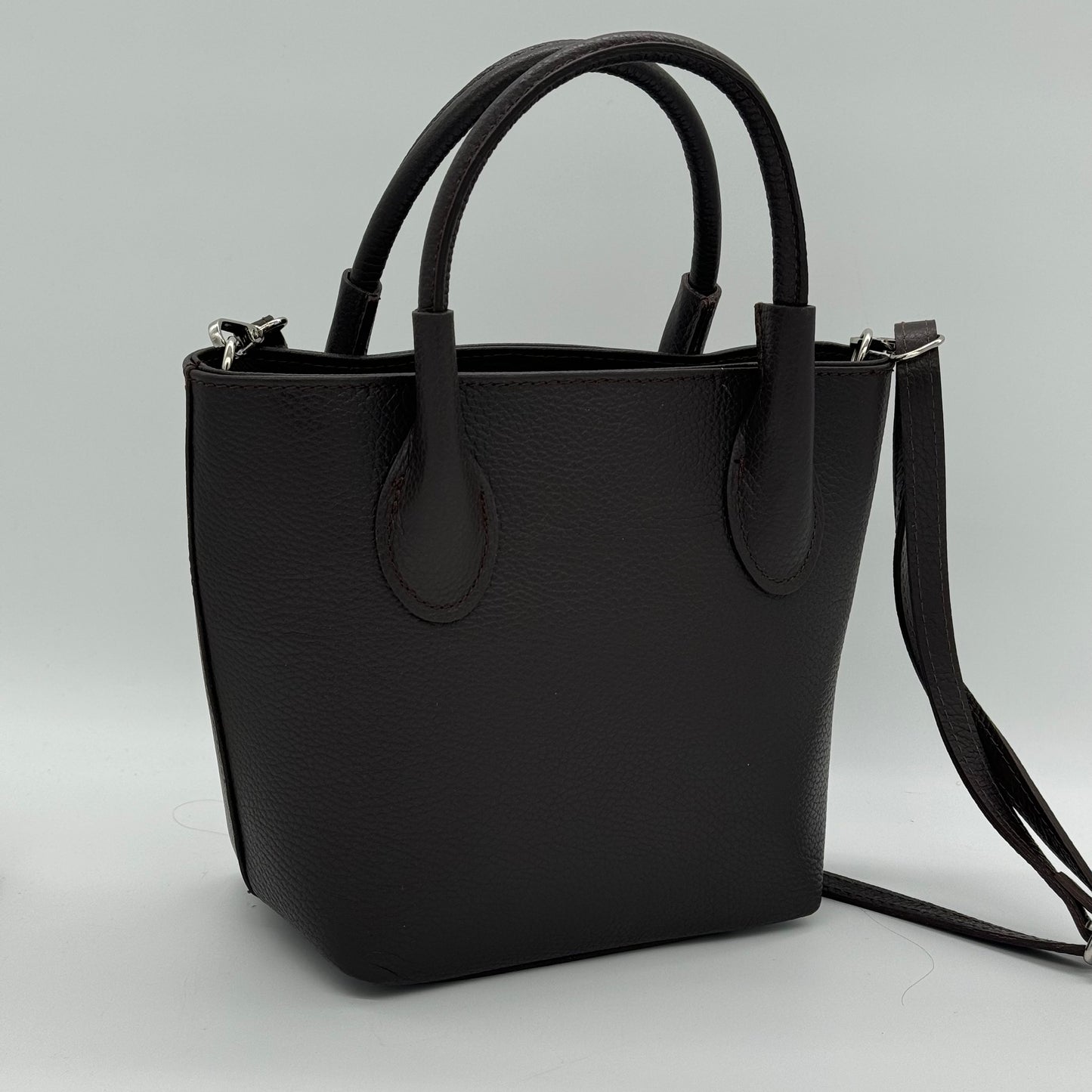 Leather Grab Bucket Bag