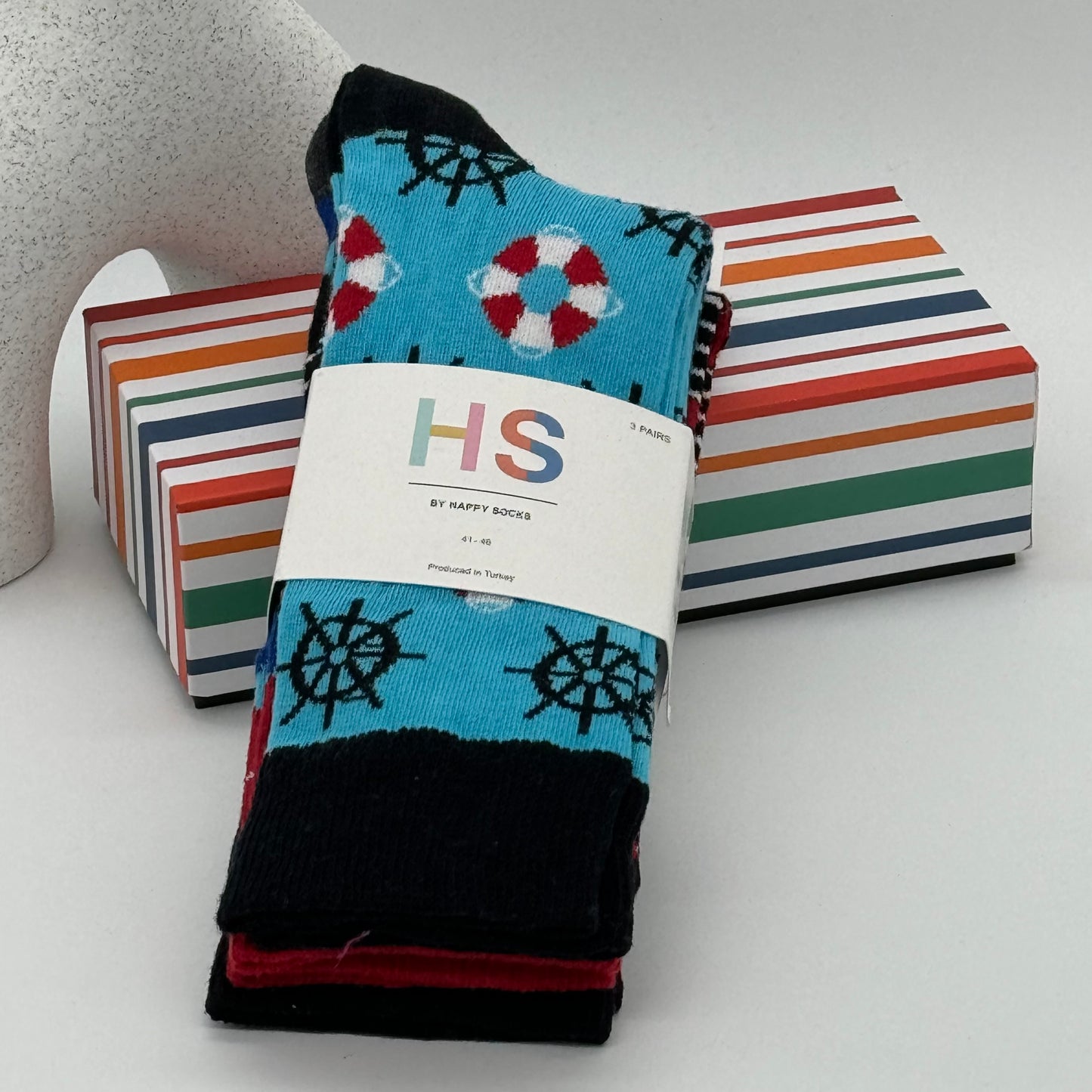 Marine Happy Socks 3 Pairs